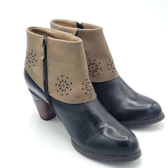 Elite by Corey's Booties Style Barbara black brown women's size 10 - Picture 3 of 9